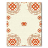 Orange Vibrant Orange Sunflower Area Rug