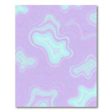 Purple Teal Wavy Abstract Area Rug