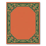 Ornate Orange Persian Border Area Rug