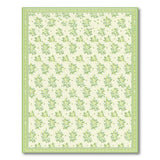 Delicate Green Blossom Floral Vintage Area Rug