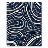 Navy Swirl Abstract Area Rug