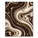 Fluid Brown Tan Swirl Abstract Area Rug