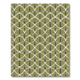 Green Geometric Modern Emerald Green Geometric Lattice Area Rug