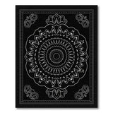 Intricate Black and White Intricate Black White Mandala Persian Rug