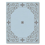 Light Blue Ornate Paisley Border Area Rug