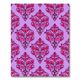 Elegant Purple Damask Pattern Area Rug