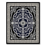 Ornate Navy Persian Area Rug with Ivory Accents