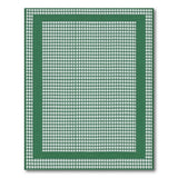 Green Houndstooth Check Area Rug with Border