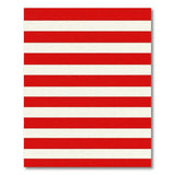 Bold Red White Striped Area Rug