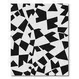 Black White Geometric Polygon Area Rug