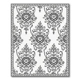 Ornate Black White Bird Floral Persian Rug