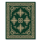 Traditional Persian Green Ornate Emerald Green Persian Medallion Rug