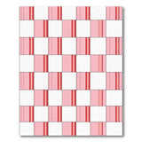 Geometric Modern Blush Pink Geometric Grid Area Rug