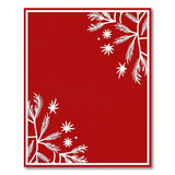 Red Snowflake Papercut Area Rug