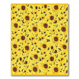 Yellow Floral Vintage Vibrant Sunflower Yellow Area Rug