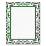 Ornate Green Persian Border Rug