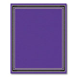 Deep Purple Geometric Border Area Rug