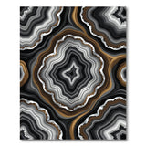 Black Geode Agate Abstract Area Rug