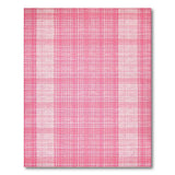 Pink Pink White Gingham Plaid Area Rug