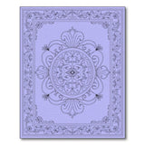 Purple Ornate Floral Mandala Area Rug