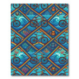 Vibrant Rainbow Bicycle Coastal Rug