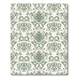 Sage Green Damask Floral Area Rug