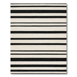 Bold Black White Striped No. 58 Area Rug