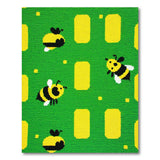 Kids Cartoon Playful Cartoon Bees Green Area Rug