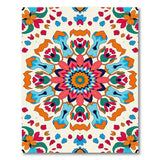 Vibrant Multi-Color Floral Mandala Area Rug