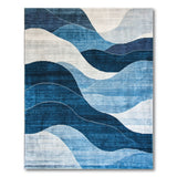 Coastal Blue Wave Area Rug