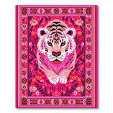 Vibrant Pink Tiger Persian Area Rug