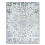 Grey Grey Abstract Starburst Area Rug