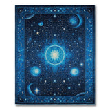 Cosmic Mandala Starry Blue Area Rug