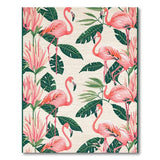 Multi-color and Patterns Pink Flamingo Palm Leaf Coastal Area Rug