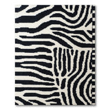 Black and White Bold Zebra Stripe Black White Area Rug