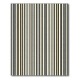 Black Ivory Gold Vertical Stripe Area Rug