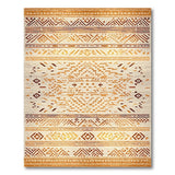 Brown and Tan Terracotta Geometric Southwestern Area Rug
