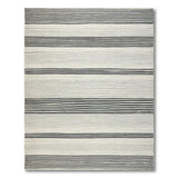 Bold Black White Zigzag Striped Area Rug