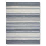 Gray Striped Woven Area Rug