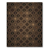Geometric Brown Diamond Lattice Area Rug