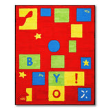 Vibrant Kids Alphabet Shapes Play Rug