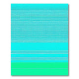 Blue and Teal Teal Wavy Stripe Coastal Area Rug