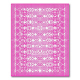 Vibrant Pink Geometric Dot Area Rug