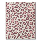 Blush Pink Leopard Print Tufted Area Rug