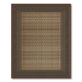 Brown Tan Geometric Trellis Persian Rug