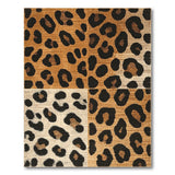 Leopard Print Textured Area Rug