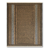 Brown Tan Woven Stripe Area Rug