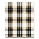 Brown Tan Plaid Checkered Area Rug