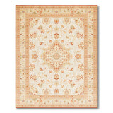 Cream Terracotta Traditional Persian Area Rug