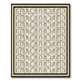 Geometric Arch Grid Beige Area Rug
